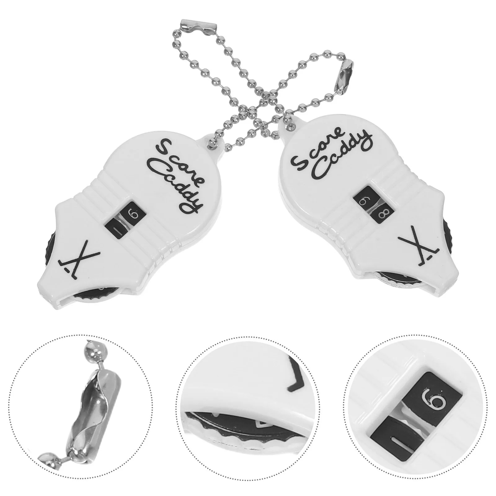 

2Pcs Golf Score Counter Mini Mouse Gourd Shape Portable Stroke Keeper Golf Scoring Tool for Play and Tournament