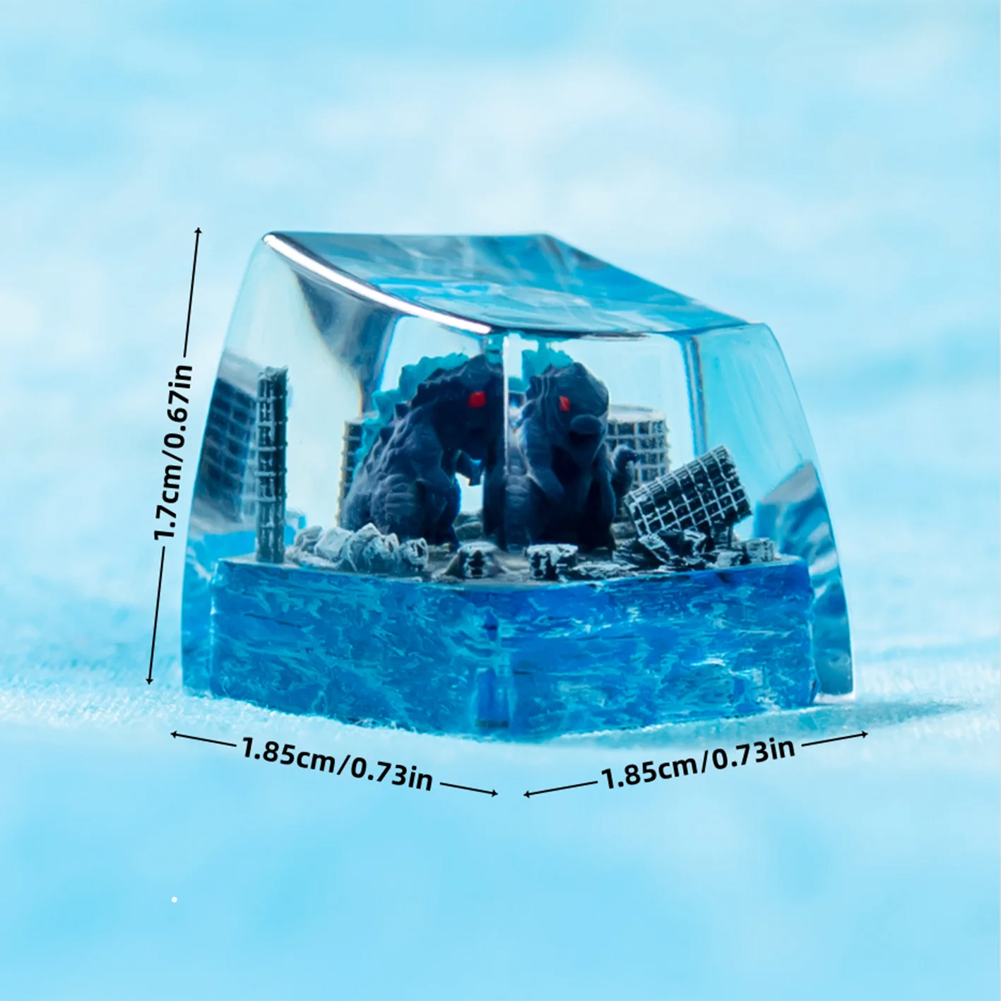 

Кейкап ручной работы из смолы в виде глубоководного монстра, артистичный стереодизайн для механических клавиатур, идеальный подарок для семьи и друзей