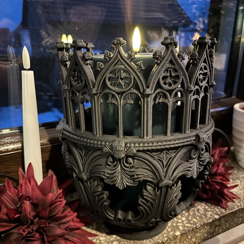 Cross-Border Gothic Dark Style Hollow Church Arch Shaped Niche For Dark Retro-Style Home Wall Storage & Decoration Scenario