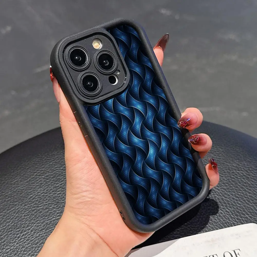 

Technology Texture Beehive Phone Case for iPhone 17 16 15 14 13 12 11 Air Pro Max Plus Thicken TPU Colorful Cover Cover Luxury