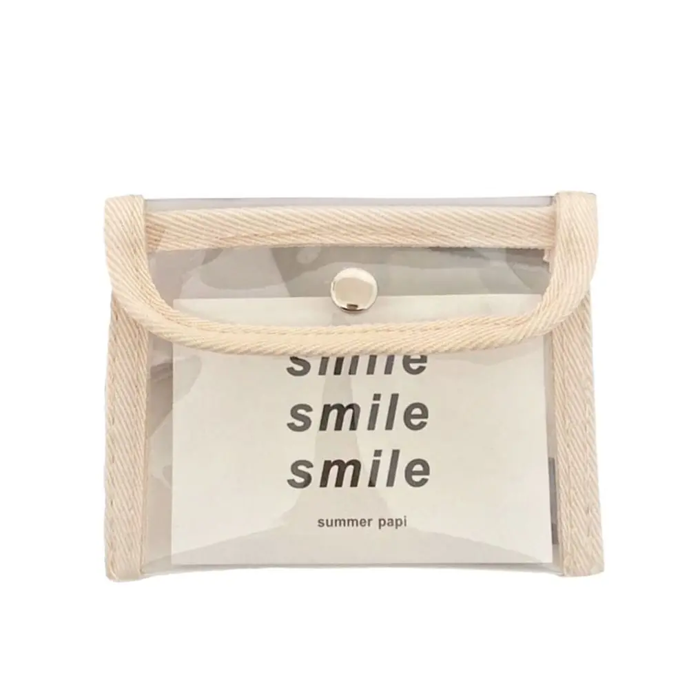 

NEW PVC Credit Card Bag Transparent Waterproof Mini Wallet Fashion ID Card Transparent Cosmetic Bag Girls
