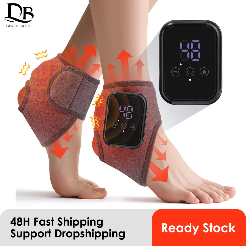 

Electric Foot Ankle Massager Heated Ankle Wrap Vibration Massager Support Brace Protect Joint Sprain Heating Massage Strap