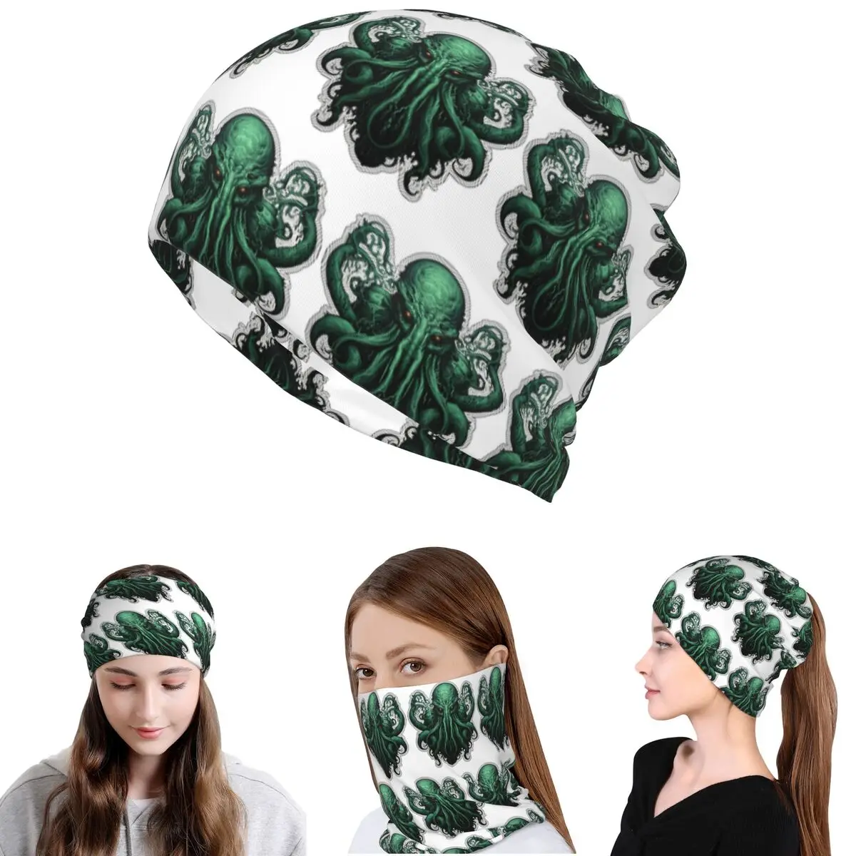 

Cool H.P. Lovecraft The Call Of Cthulhu Bandana Neck Cover Wrap Mask Scarf Multi-use Headband Beanies Hat Unisex Adult Winter