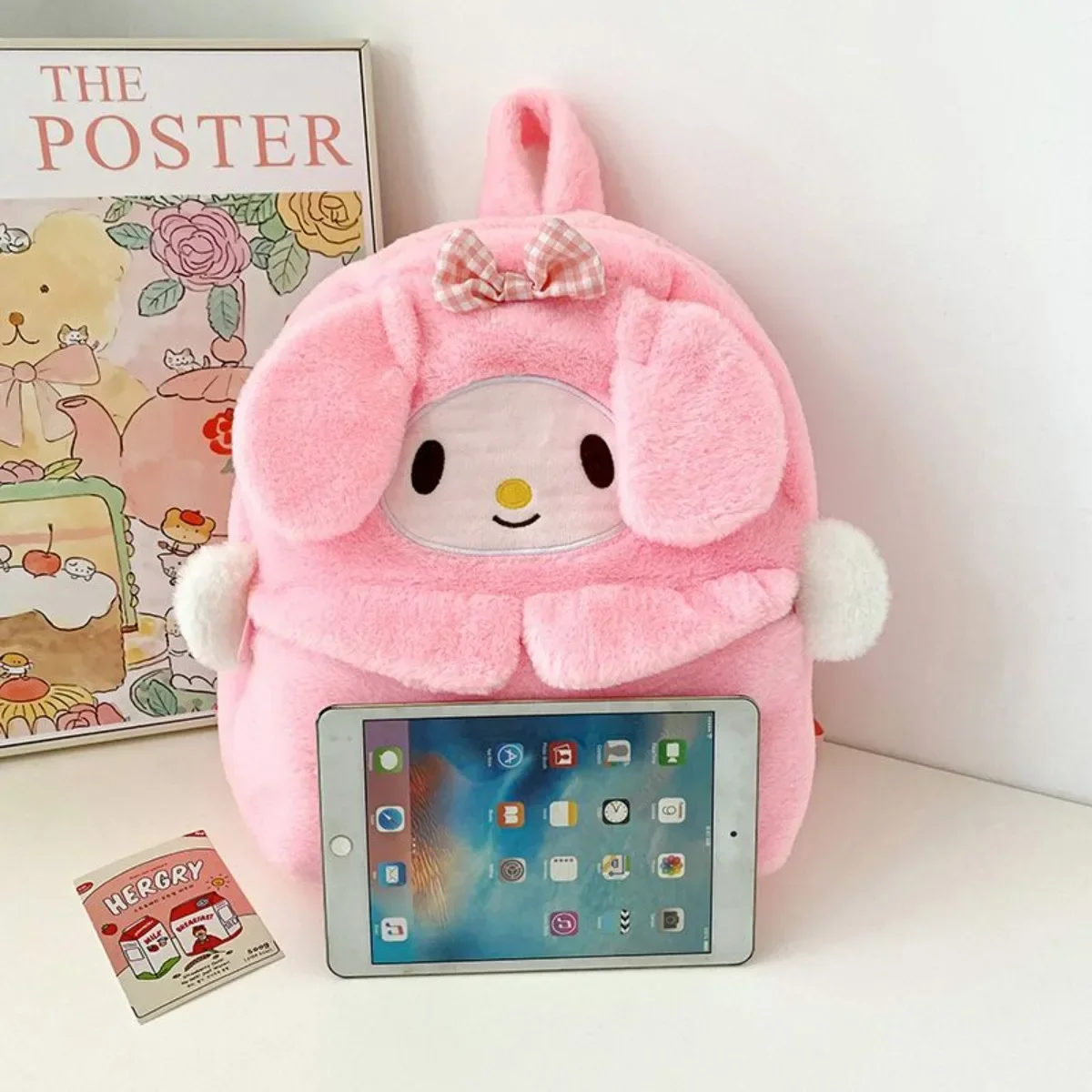 My Melody Rugzak Kuromi Schooltas MINISO Grote capaciteit pluche reisboek opbergtas