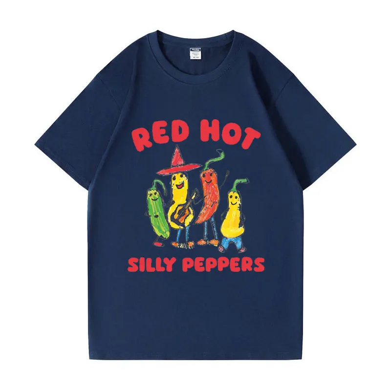 Śmieszne Silly Peppers T Shirt Cartoon Harajuku T-shirt Mężczyźni Kobiety Stylowe Wysokiej Jakości Vintage Oversized Bawełniane Koszulki Z Krótkim Rękawem