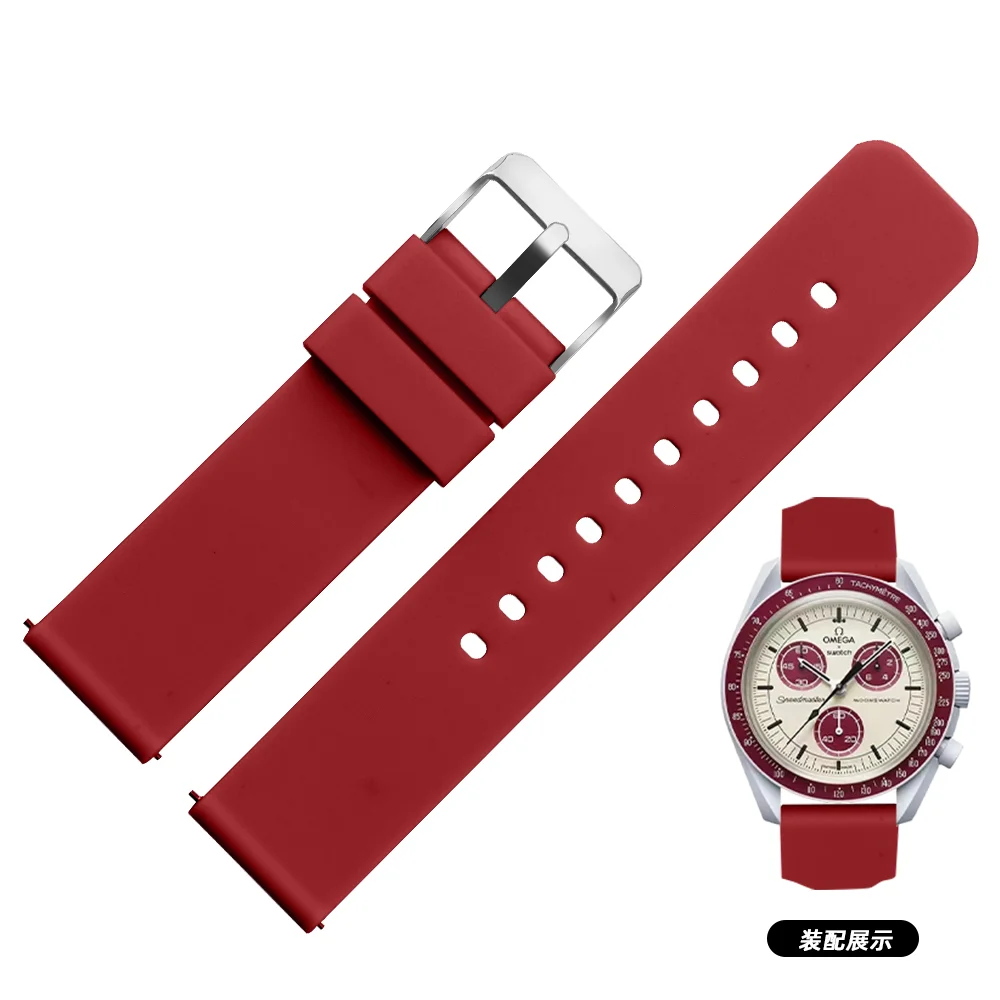 Cinturini in Silicone a sgancio rapido orologio con cinturino di ricambio in gomma impermeabile universale da 20mm per firma di giunti OMEGA e campioni