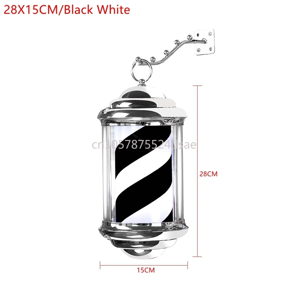 لافتة دوارة لصالونات الحلاقة الخفيفة لصالونات الشعر لافتة للنظر في الهواء الطلق مقاومة للماء