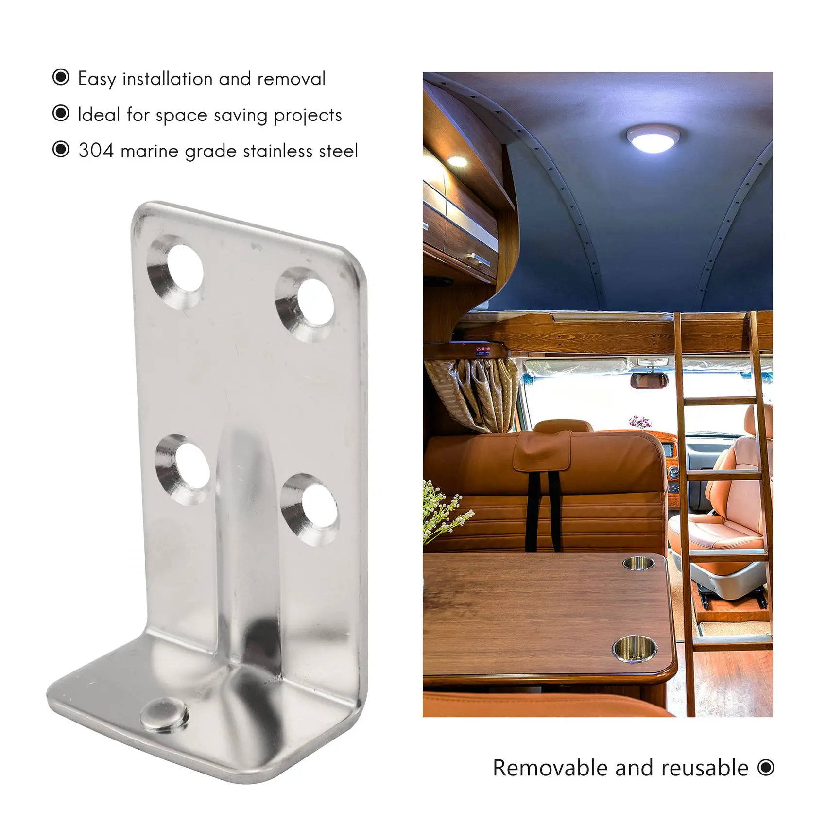 Новый 2-комплектный набор кронштейнов для стола из нержавеющей стали морского класса, съемный, многократного использования для дома, лодки, морские аксессуары, оборудование
