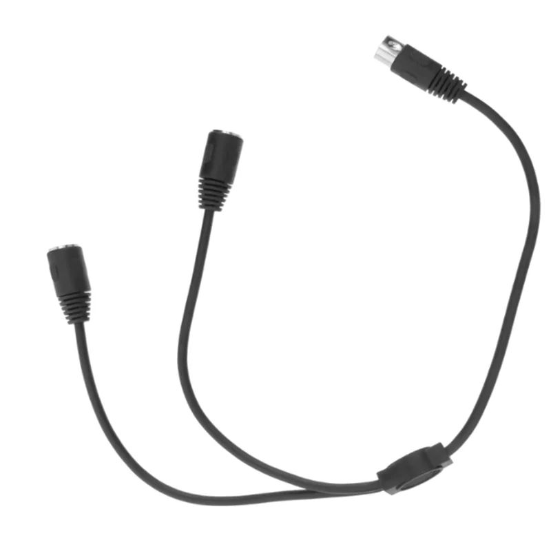 50cm DIN 4-pin Male to Dual 4-pin Female Audio and Video Cable S-terminal Midi 4-pin for Keyboards and Medical Equipment