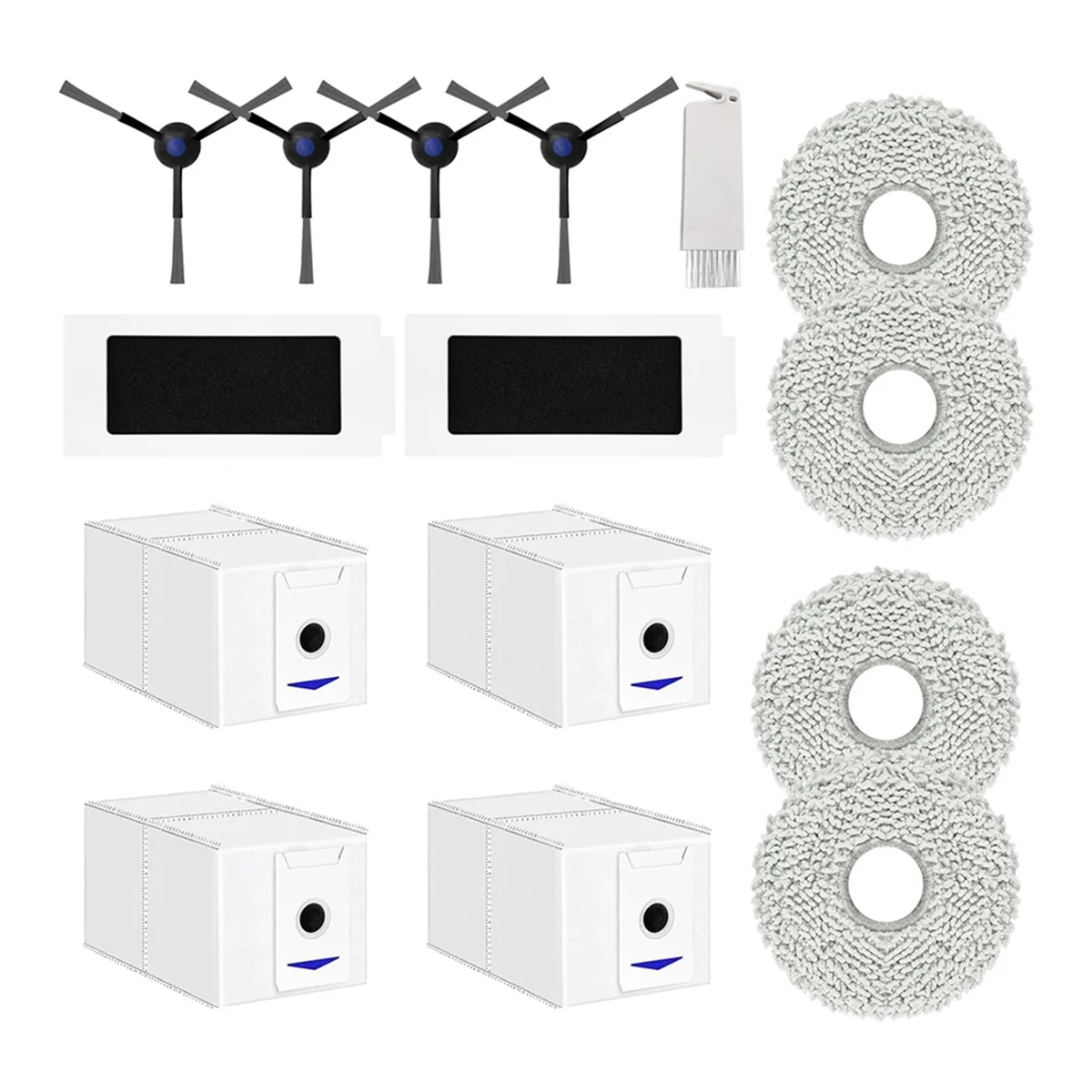 15-Pack Replacement Accessories Kit for Ecovacs Deebot T30 Omni, T30 PRO Omni, T30s, Yeedi M12 Pro