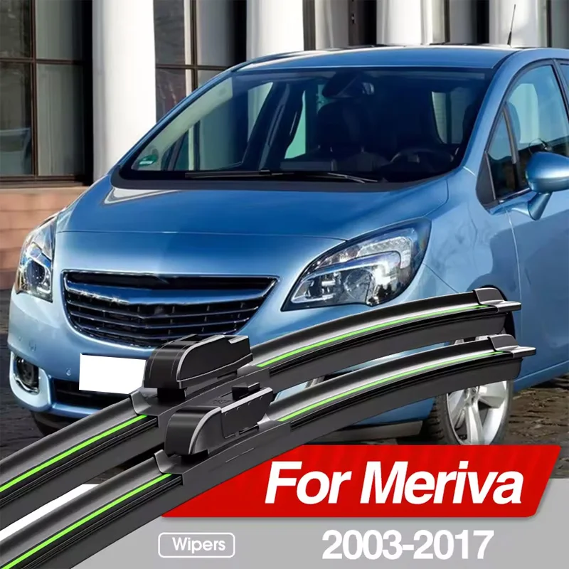Для Opel Meriva A B 2003-2017 передние щетки стеклоочистителя, 2 шт., аксессуары для лобового стекла, 2004, 2006, 2008, 2010, 2015, 2016