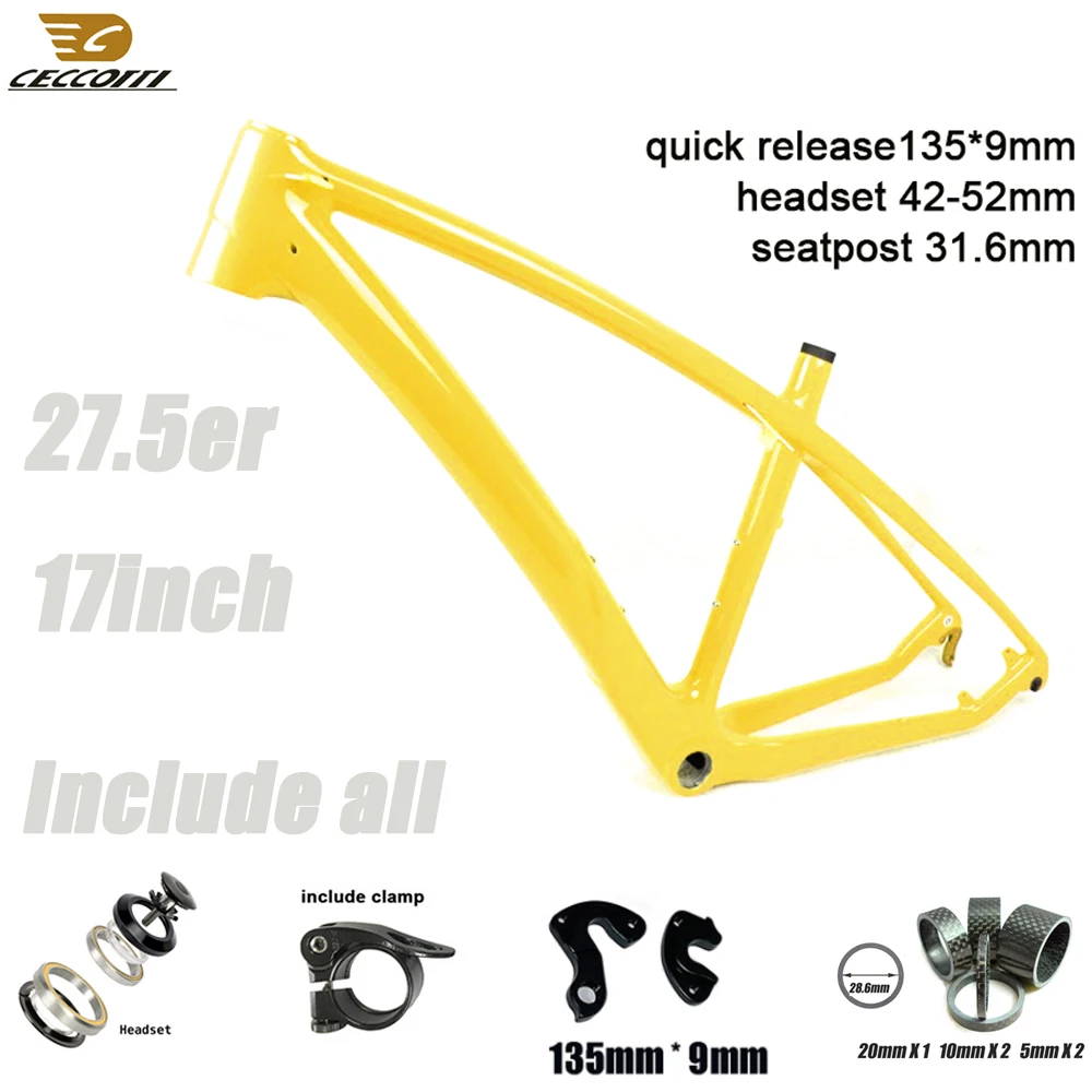 Full Carbon Mountain Bicycle Frameset, 27.5er MTB Frame, High Quality Factory Price