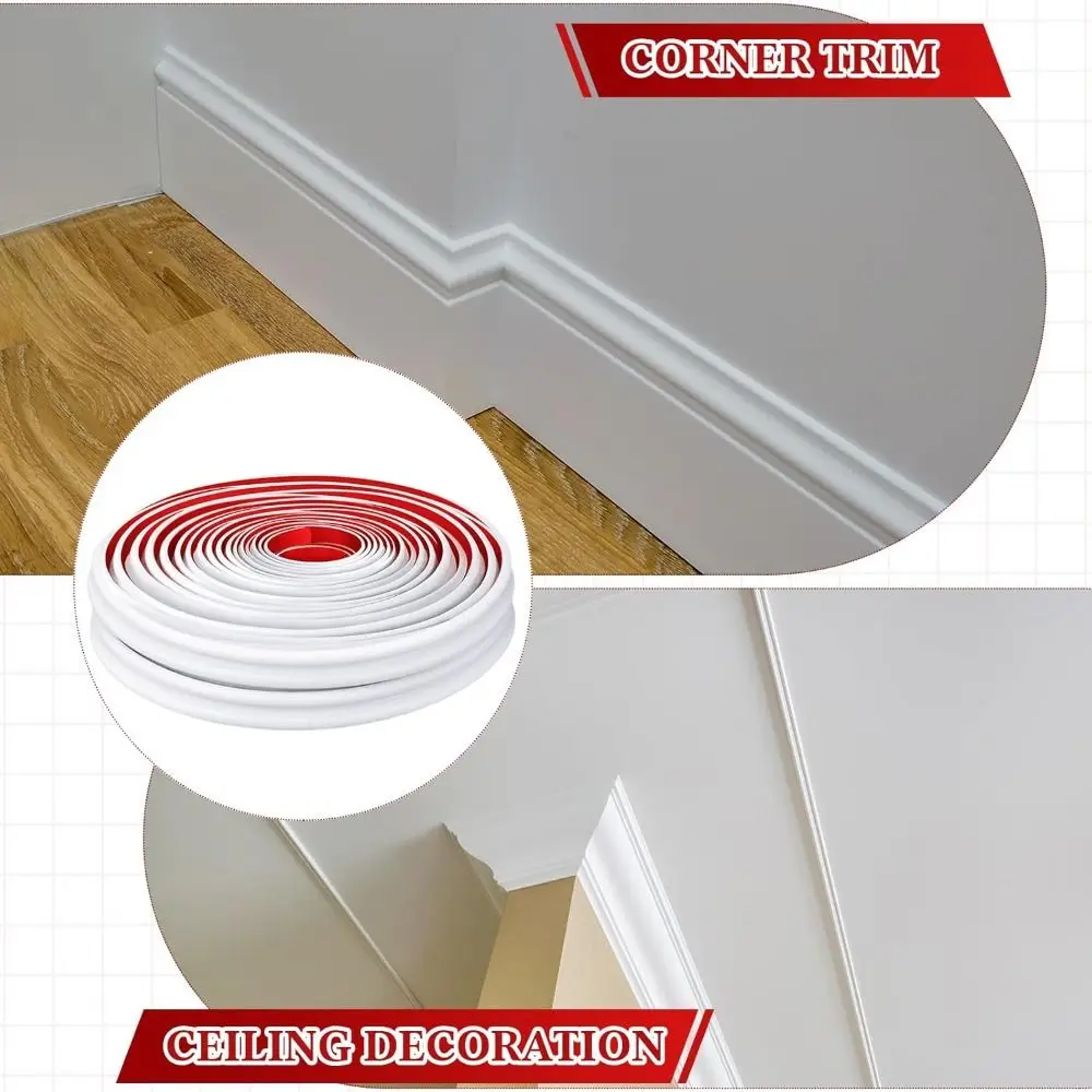 Selbstklebende Wanddekoration Zierleiste TPE 3D Stuhlschienen-Paneel Universelle Heimdekoration – Detail 6
