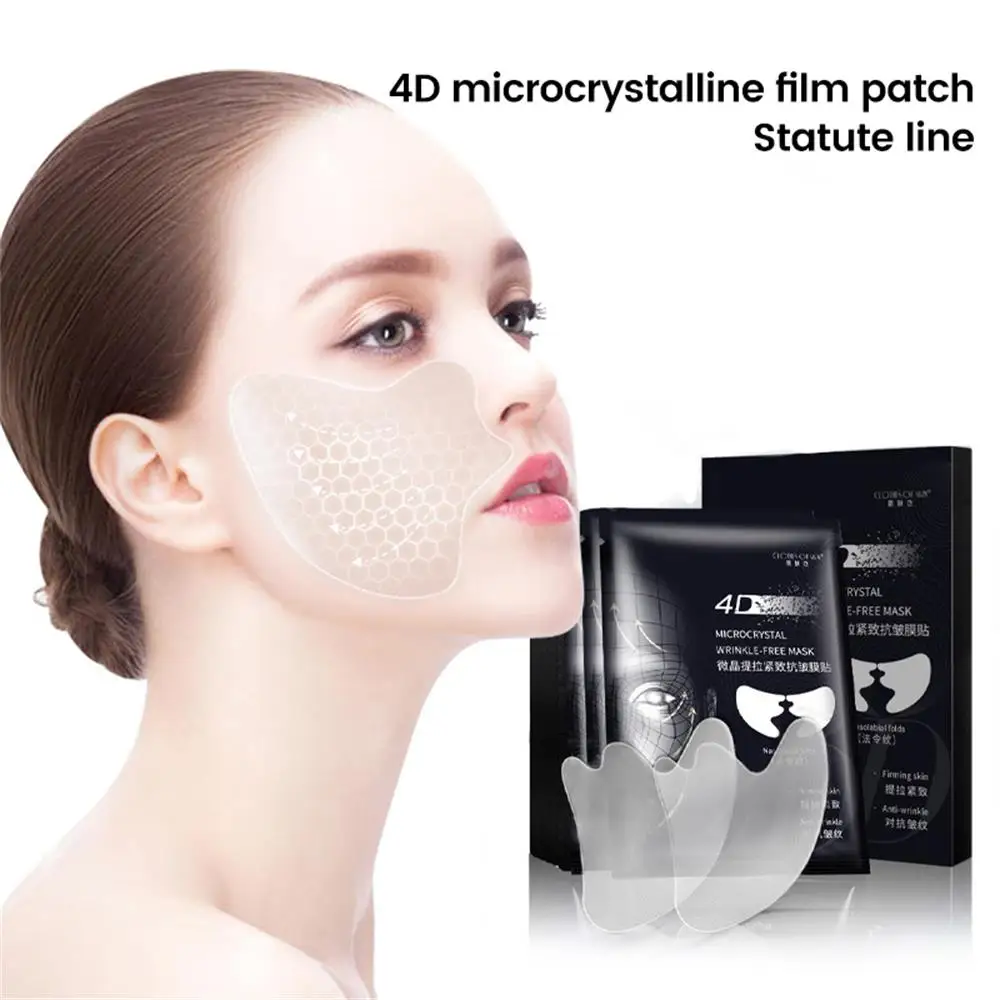 5Pairs Anti-Aging Face Mask Hyaluronic Acid Microcrystalline Lifting Decree Patch Face Nutrition Wrinkle Removal Lift Sticker