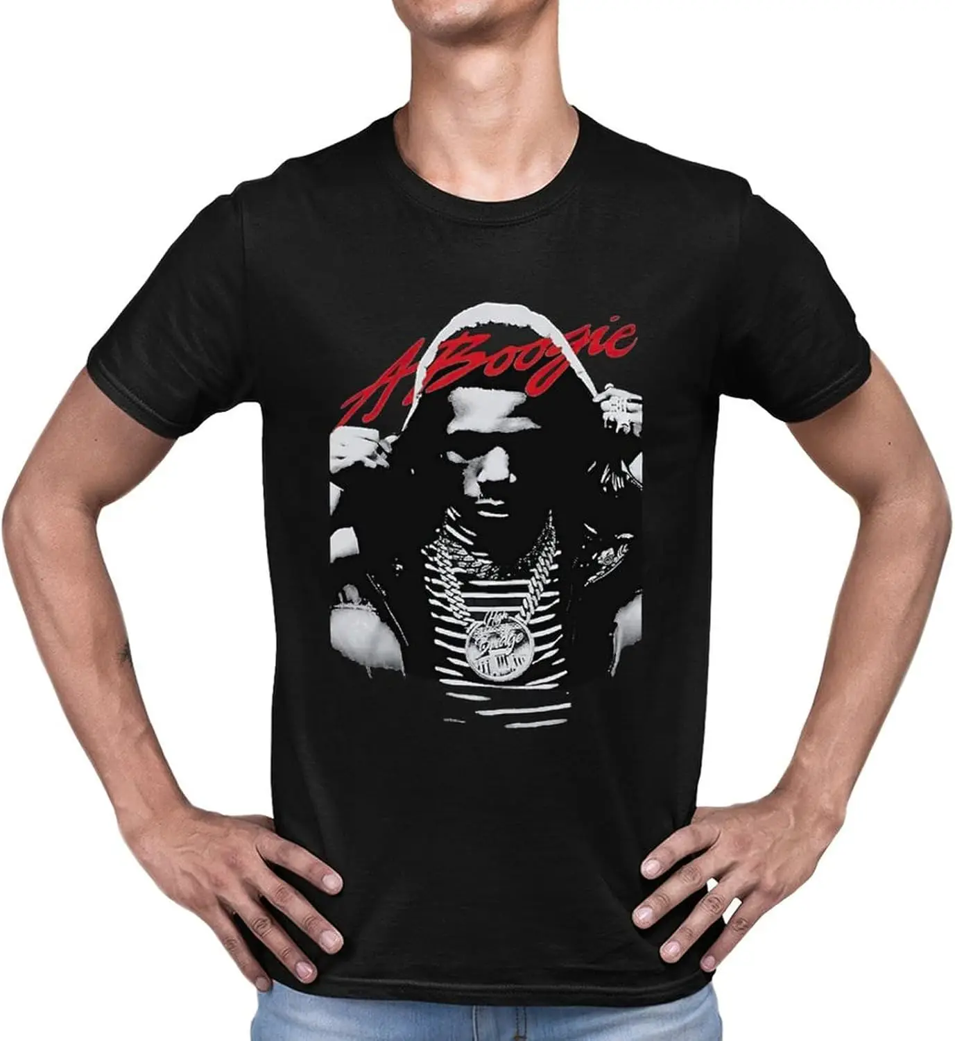 الرجال تي شيرت Crewneck قصيرة الأكمام المحملة الأعلى مخصص المحملات الملابس