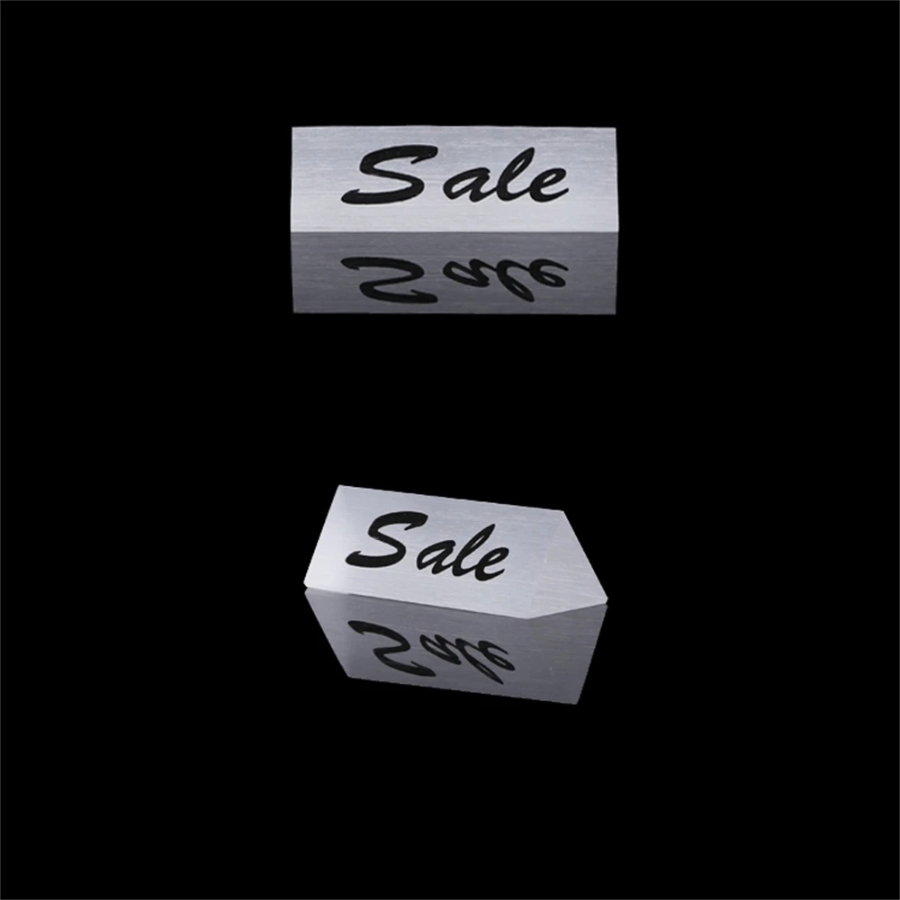 Clear Acrylic 925 Silver Signage Desk Sign Counter Display Tag Card Jewelry Store Accessories Necessity Lable Sale Letter Block