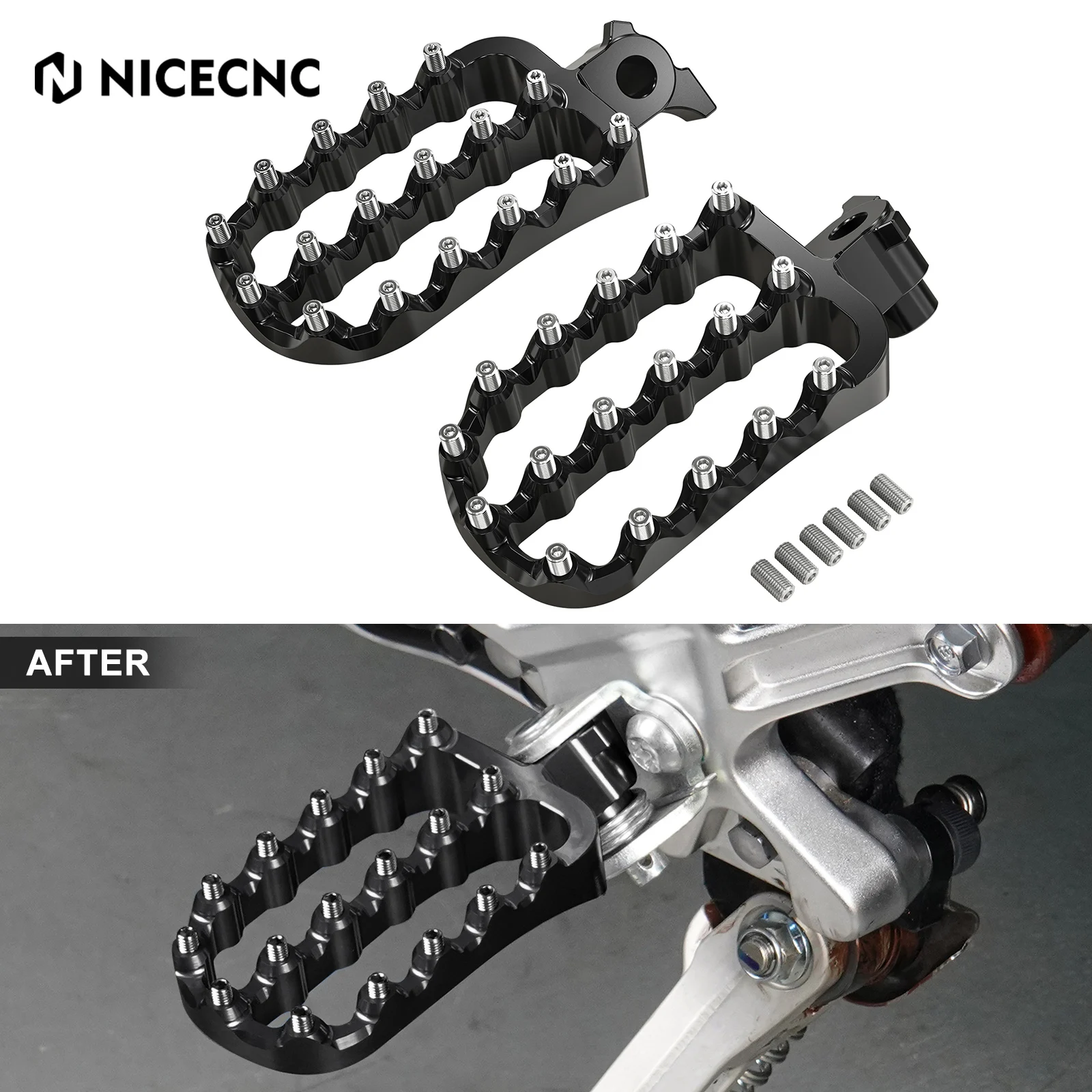 For Yamaha Tenere 700 XTZ 700 2019-2024 Motorcycle Foot Pegs Foot Rest Footpegs Forged Wide T700 XTZ700 Tenere700 Rally Edition