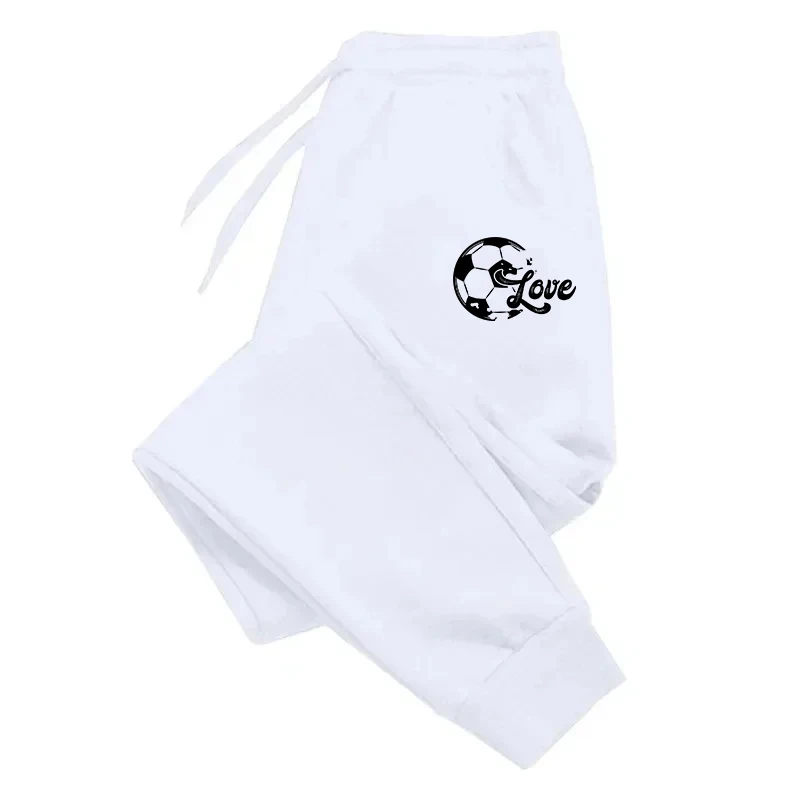 

Football Love Design Women Sweatpant Warm Drawstring Trousers Warm Long Joggers Sport Fashion Trousers