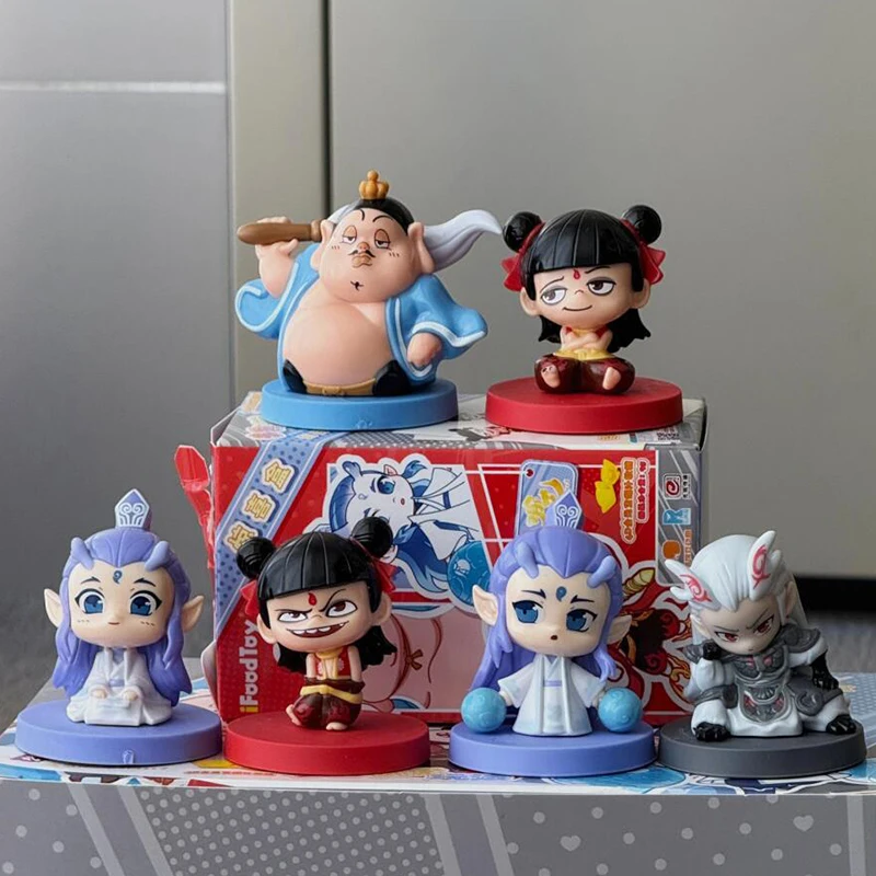 NeZha Ao Bing Bonds Series Blind Box Guess Bag Original Toys Doll Cute Action Anime Figure Desktop Ornaments Surprise Gift