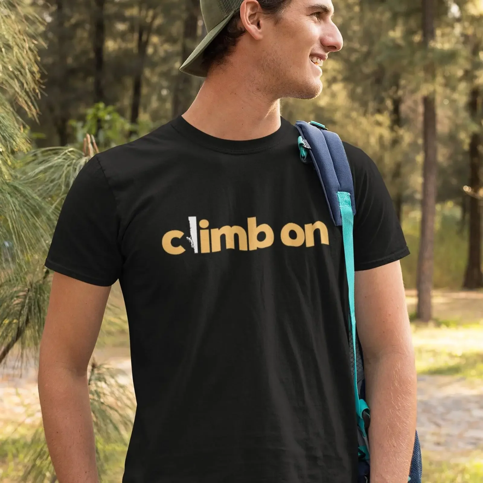 Climb On Rock Climbing T Shirt Bouldering for Sport Climbers Boulderer Lead Vintage Mountaineering Outdoor vintage Washed
