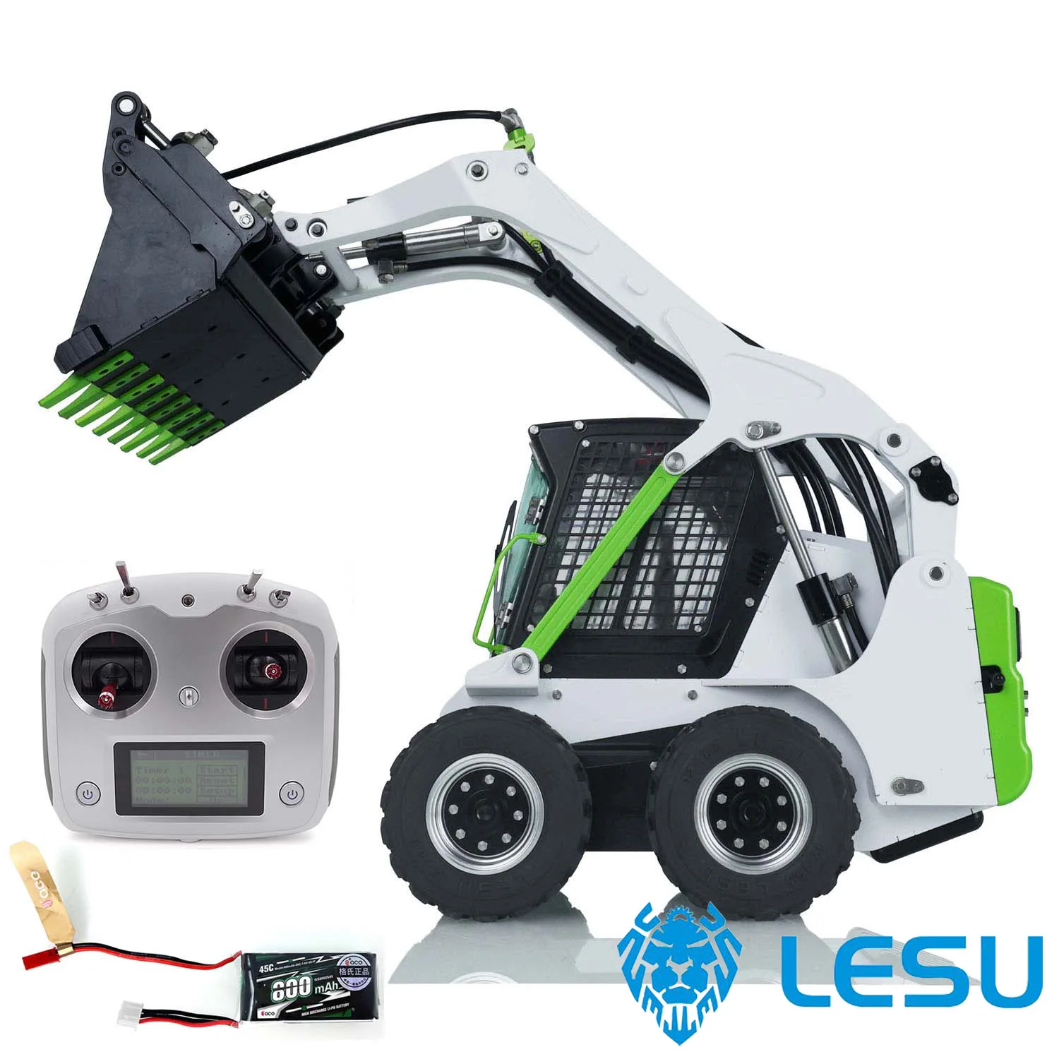 LESU 1/14 RTR Wheel Hydraulic Skid-Steer Radio Control Loader Aoue Lt5H I6S Radio Controller Outdoor Toys THZH1279