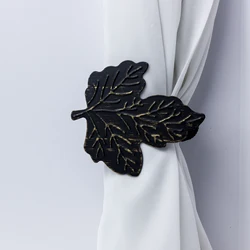 SARIHOSY 3Pcs Curtains Clamps Curtain Accessori for Home Decoration Accessories Leaf Creative Curtain Decor