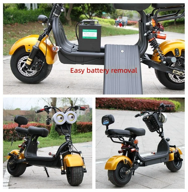 48V Carbon Steel Folding Small Battery Electric Mobility Scooter 3-Speed 30-50KM Range Non-new National Standard Mini