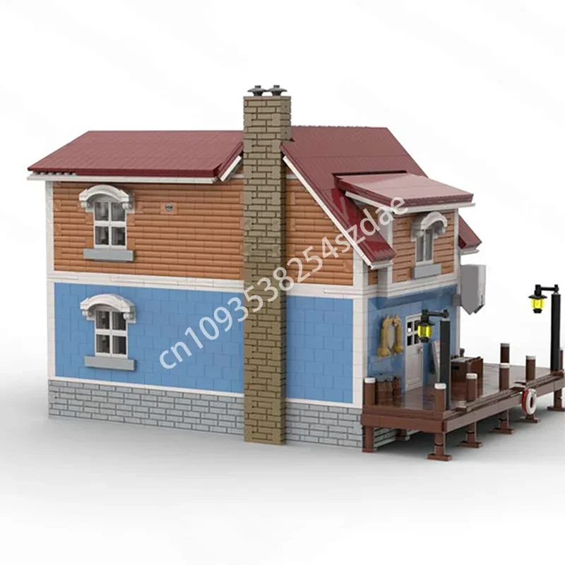 NIEUWE 4103PCS Moc Yacht Club en Zeilen School Architectuur Model Bouwstenen DIY Kids Vakantie Cadeau Creatieve Montage Bricks