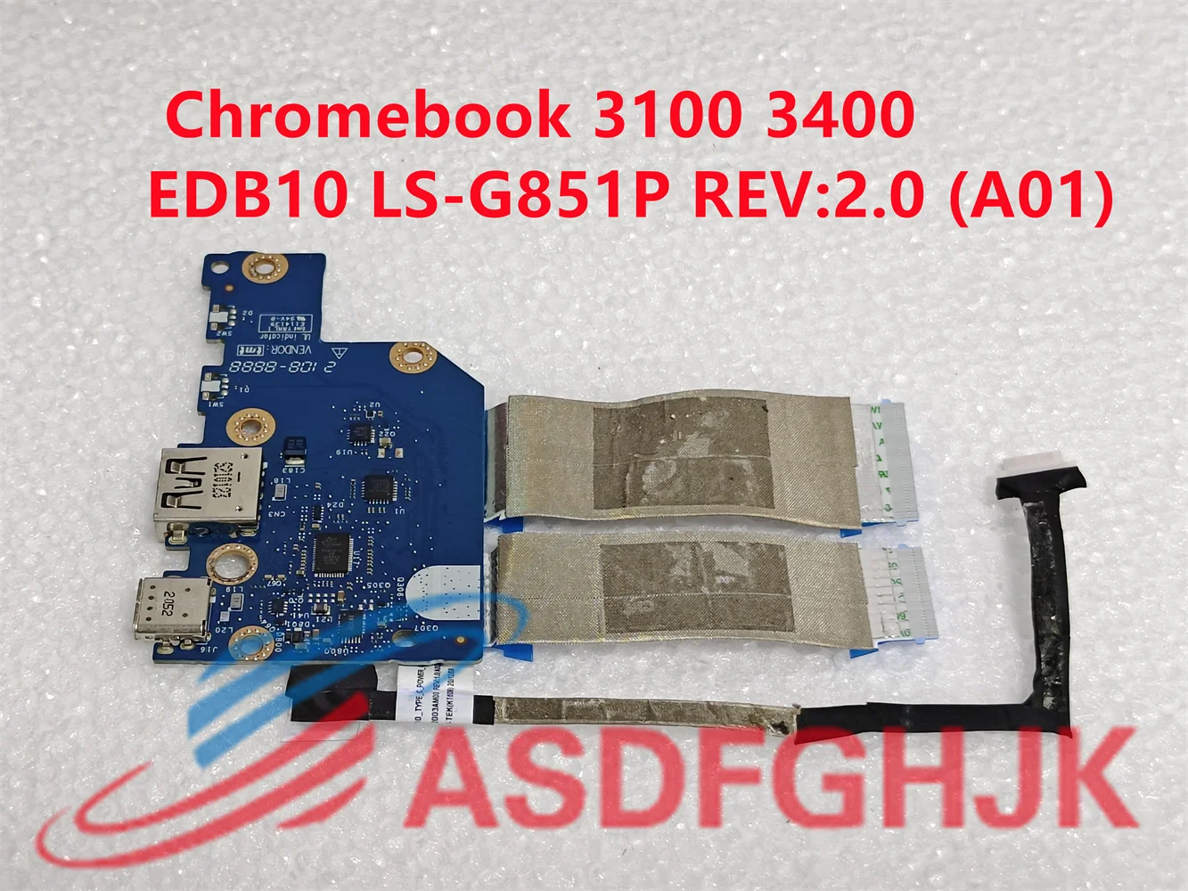 Original ls-g851p, rev: 2.0 (a01) para dell chromebook 3100 3400, ls-g851p, ls-g851p, com teste de cabo usb, 2020