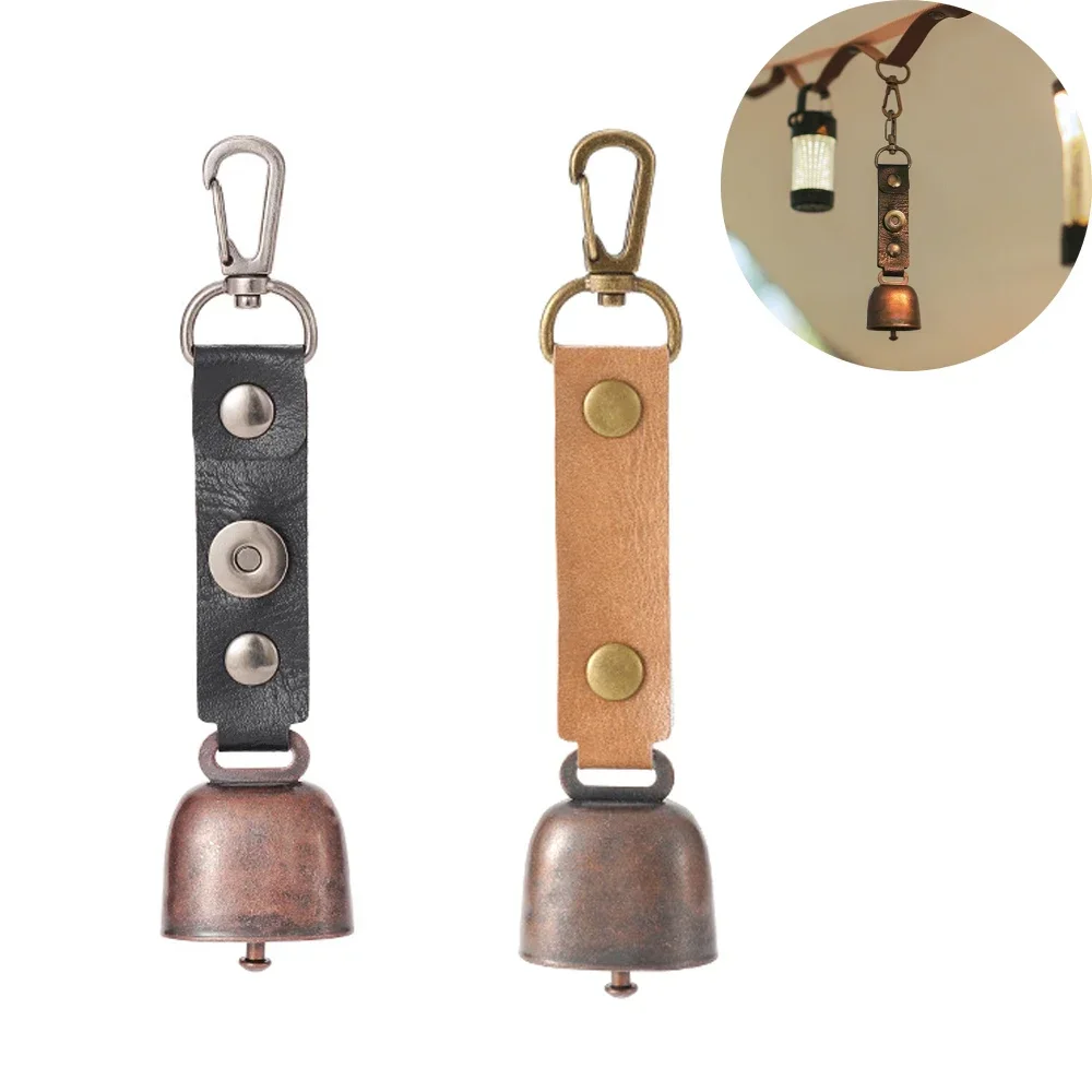 New Camping Atmosphere Decoration Ultralight Portable Little Bear Bell Party Home Brass Wind Chime Backpack Tent Car Pendant