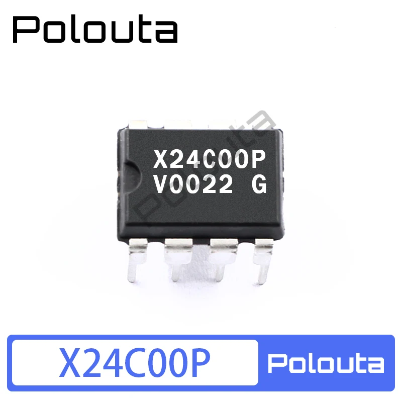 6 Pcs/Set Polouta X24C00P X24C00 Serial E2PROM In-line IC Chip DIY Acoustic Components Kits Arduino Nano Integrated Circuit