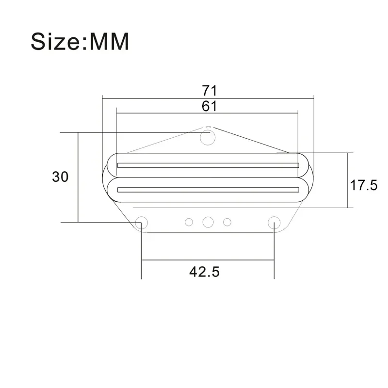 [Pickup DIY Kits] Alnico 2/5 TL Bridge Humbucker Pickup Kits- Plastic Bobbin/ Blade Pole Piece/Fiber/Brass Base for TL Guitar