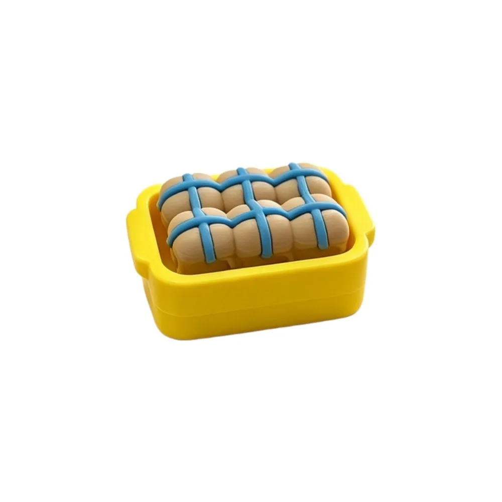 Funny Food Shape Toast Keyboard Clicker Squeeze Finger Press Dessert Cheese Keyboard Fruits 3D Printed Mini Mechanical Keyboard