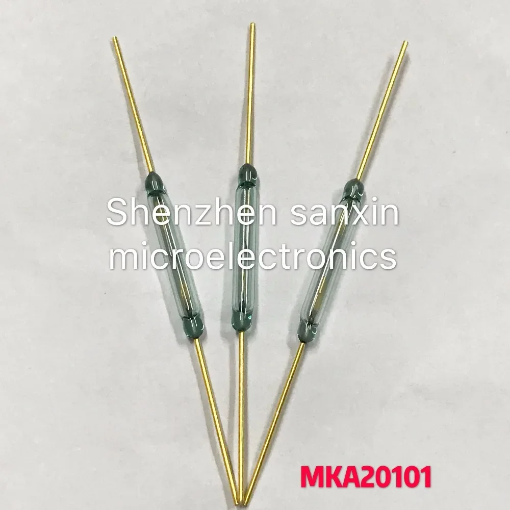 10pcs MKA20101 Russian Reed Switch Normally Open Magnetically Controlled Switch Magnetic Glass 20MM Dry Reed Pipe