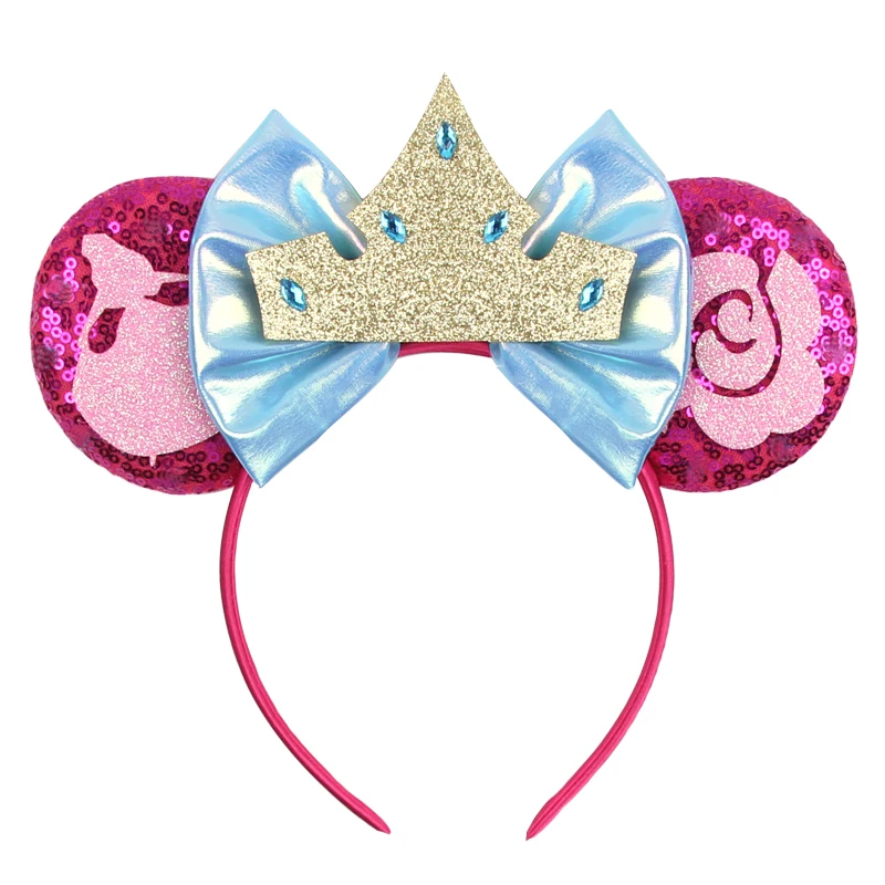 1pc Cartoon Charakter Maus Ohren Stirnband Pailletten 5 "Bogen Haarband Für Mädchen Frauen Festival Party DIY Haar zubehör – Detail 10