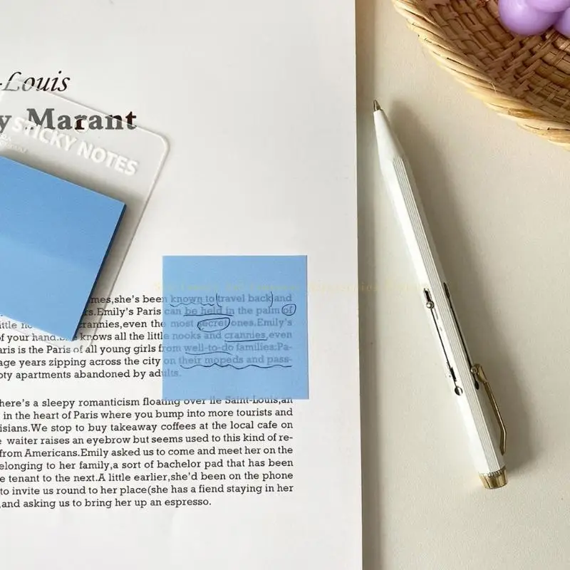 5x Waterproof Sticky Notes Pads See-Through Sticky Notes Translucent Notes Pads