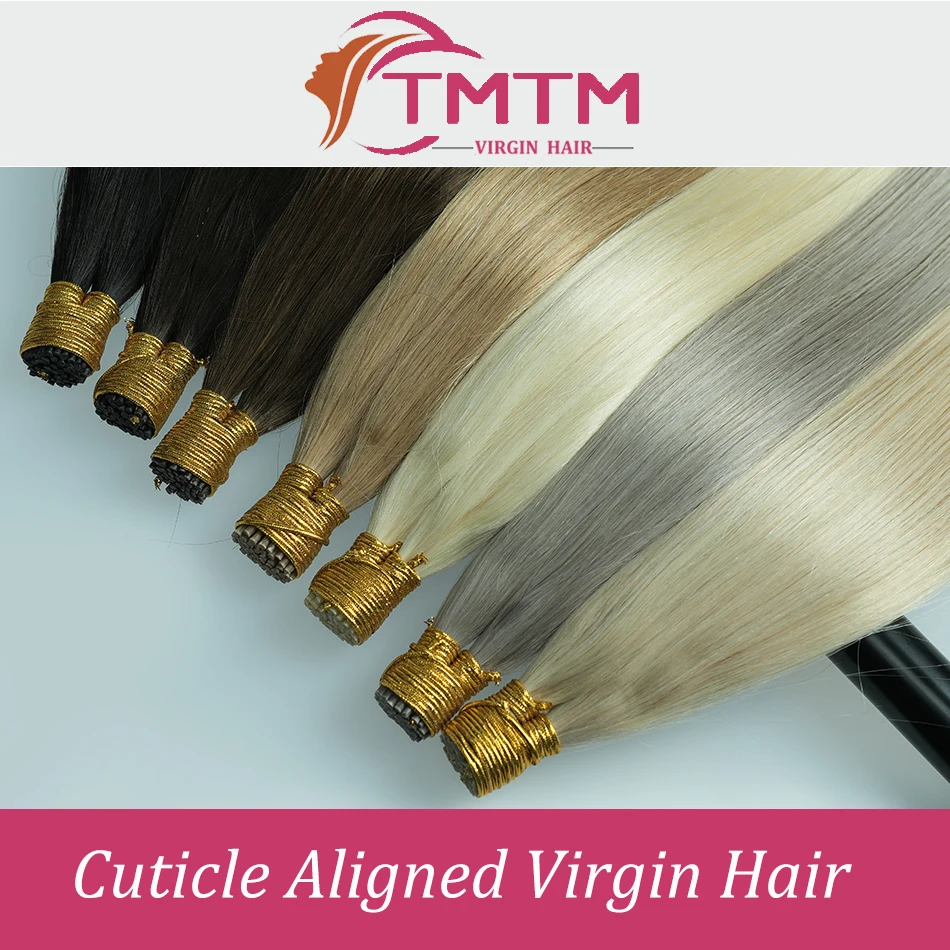 

High Quality I Tip Hair Extension Straight Virgin Hair 1G/Strand Capsule Keratin Natural Blond Cuticle Aligned Fusion Hair Itips