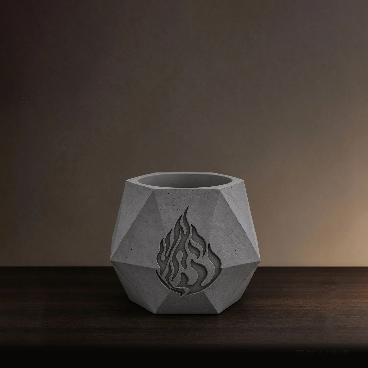 Silicone Mold for Jewish Shabbat Ritual Candle Holder, Diamond Faceted Polygon Shabbat Shalom Hebrew Relief Mould, DIY Concrete 2