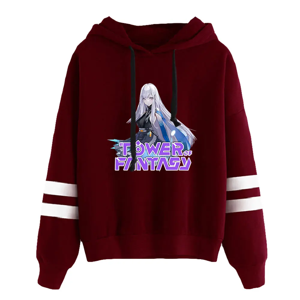 Hoodie unisex Tower of Fantasy Game, sem bolso, barras paralelas, moletom de manga, streetwear Harajuku, roupas para mulheres e homens