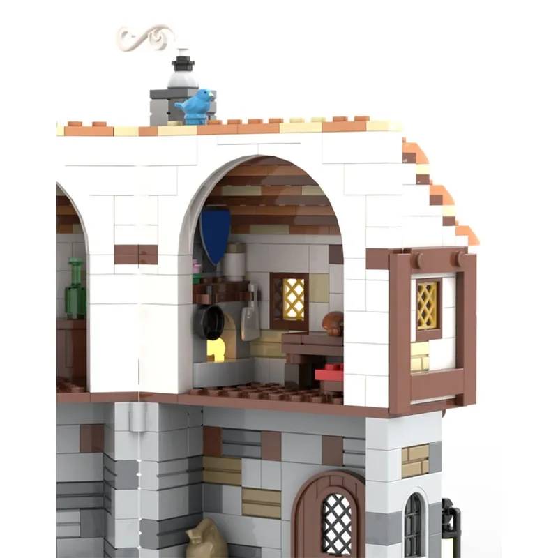 867pcs MOC Guarded Inn Castle Building Blocks Adult Christmas Toy Gift Collector Children's Model Construction DIY Assemble