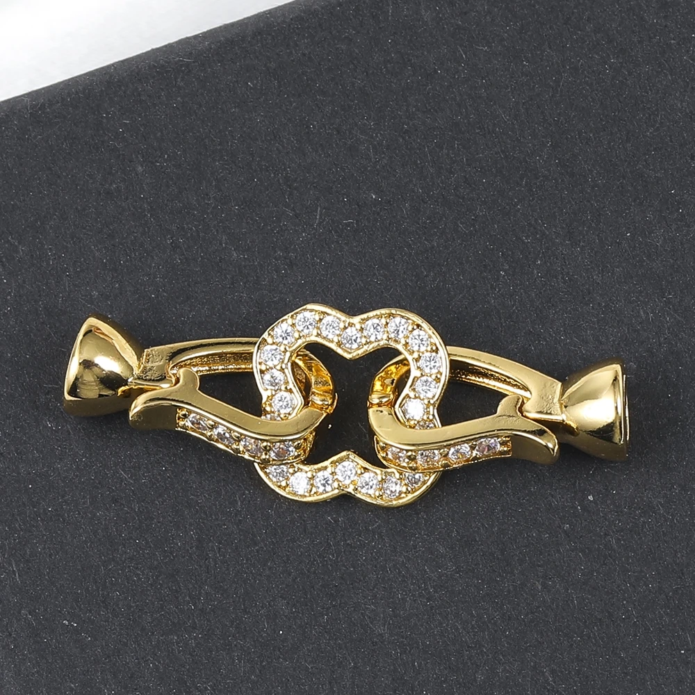 Juya 18 Karat vergoldete dekorative Befestigungs elemente Verbindungs schlösser Perlen Verschlüsse Zubehör für DIY Handarbeit Perlen Schmuck herstellung – Detail 15