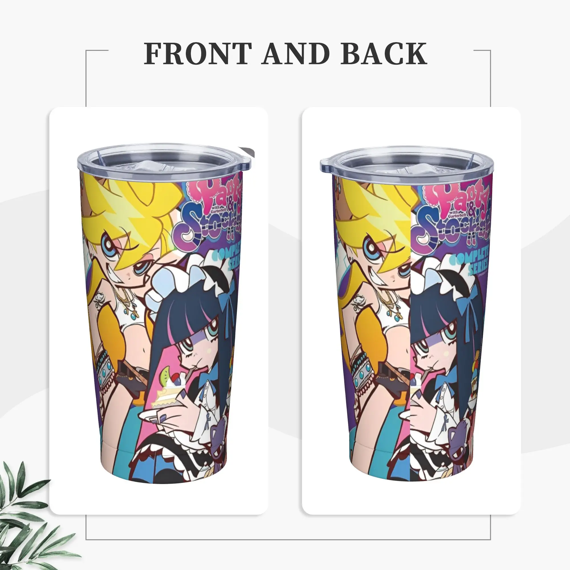 Panty Stocking with Garterbelt Tumbler Vacuum Insulated Cartoon Thermal Cup Stainless Steel School Mugs Hot Cold Drink, 20oz