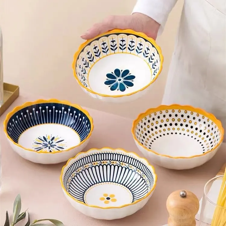 

Xindeks Nordic Ceramic Bowl Set 570ML - Rice, Salad, Soup & Cutlery Bowl