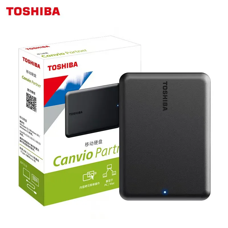 Picture 4: Toshiba A5 Series Small Black Portable Hard Drive, High-Speed USB 3.2 Gen1, 500GB/1TB/2TB Compatible With Mac