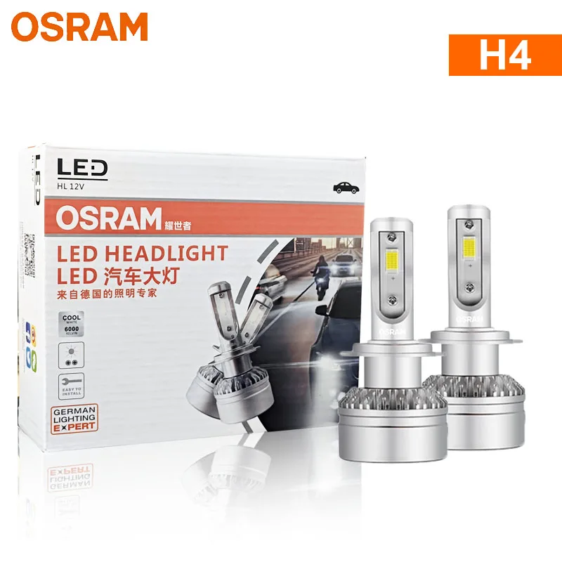 

OSRAM LED H4 12 В 25 Вт/25 Вт Автомобильные светодиодные фары Супер яркие 6000 К Холодный белый светодиодный автомобильный светильник Hi/Lo Beam 2 шт.