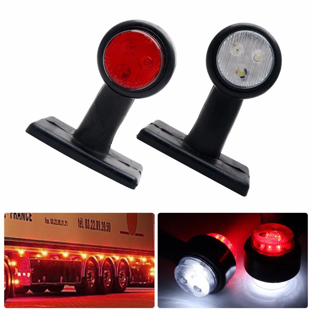 

Pair 12 LED Car Truck Trailer Elbow Rubber Side Marker Indicator Light Elbow Rubber Outline Rear Trailer Truck Lights