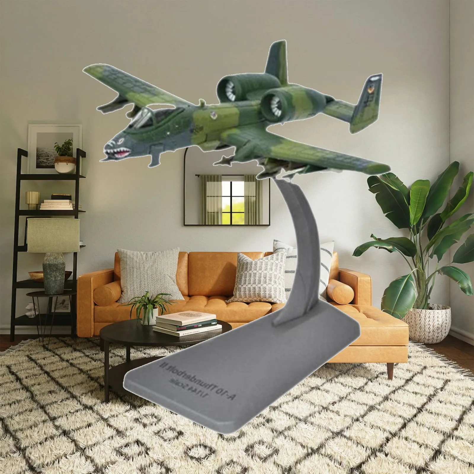 Modèle à l'échelle 1/144 avec base de présentation, modèle de chasseur en métal simulé pour armoire, chambre à coucher, étagère de bureau, objets de collection