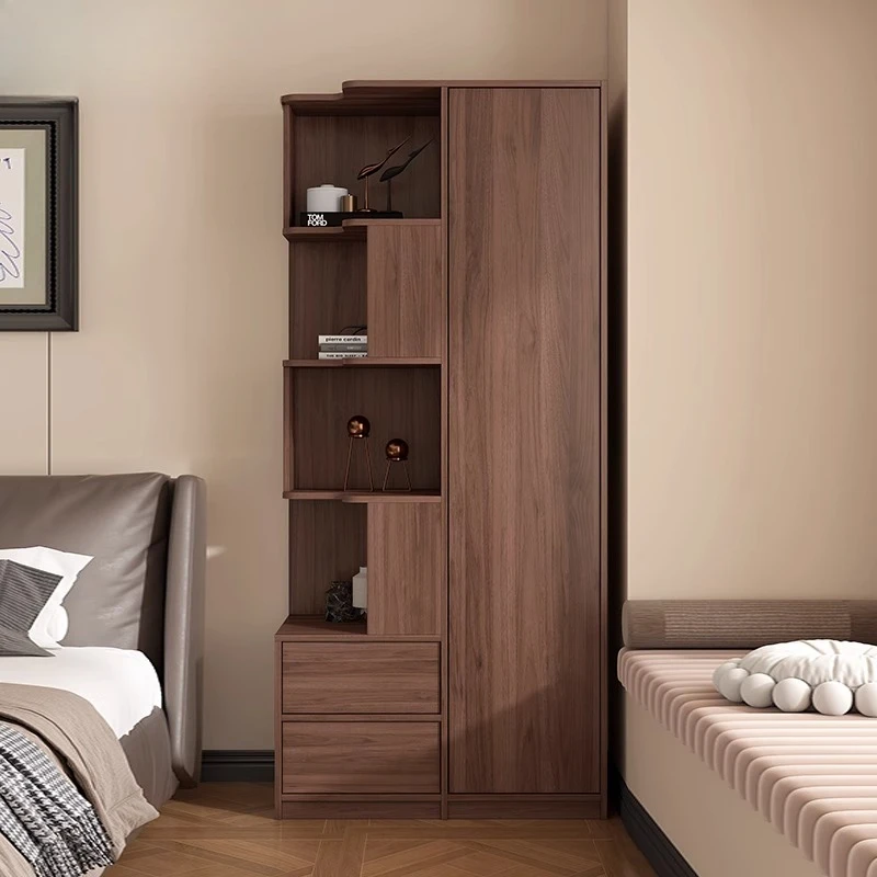 Medieval wardrobe, bedside table, household bedroom hanging wardrobe, coat rack, small apartment side locker