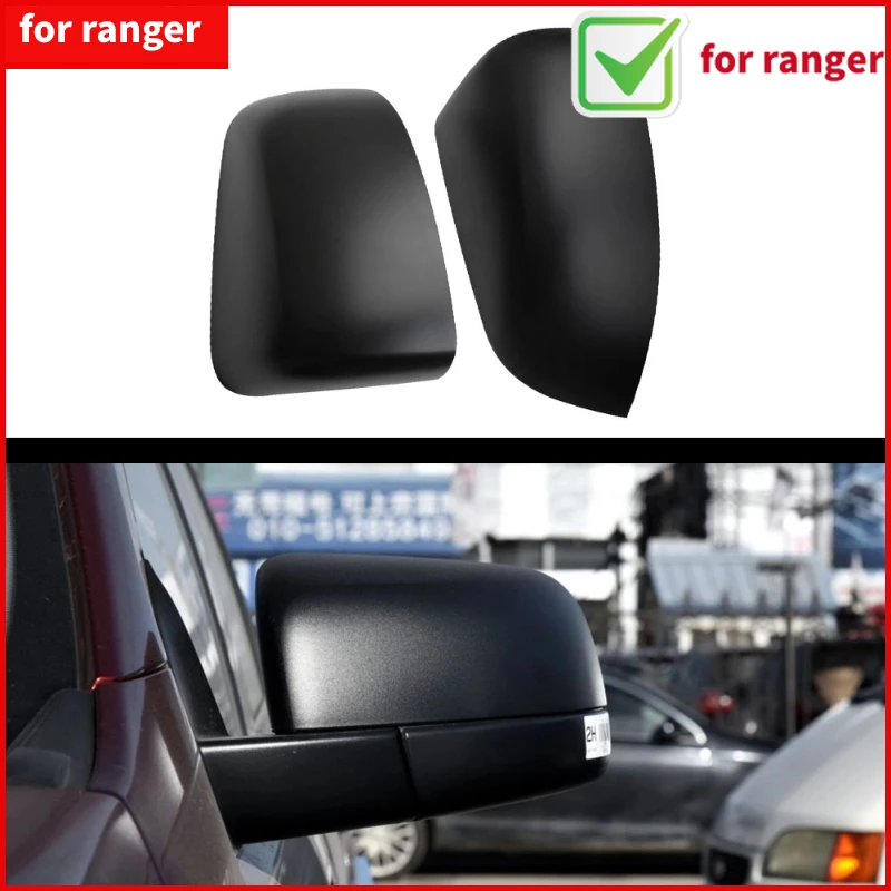 Auto Rearview Mirror Covers for Ford Ranger 2015 2016 2017 2018 2019 2020 2Pcs/Set ABS Car Rear View Side Mirror Cover