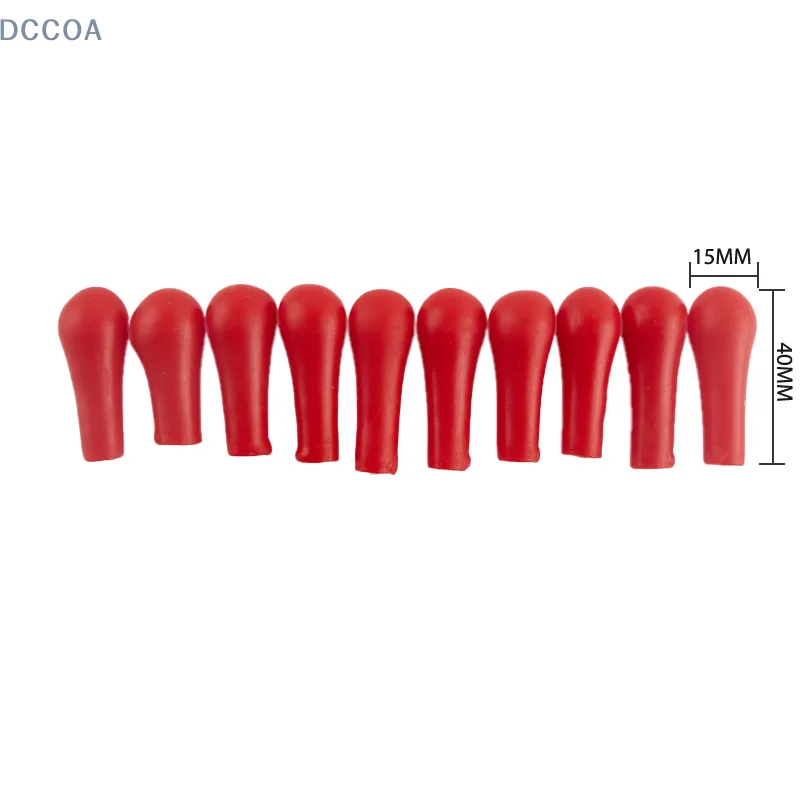 Red Rubber Bulb Head Dropping Garrafa, Inserir Pipeta, Fontes De Laboratório, 10Pcs